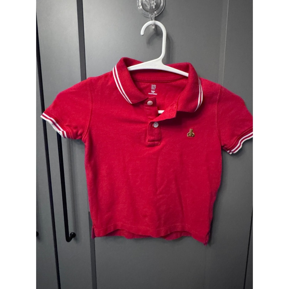 Like New Baby Gap Boys Red Polo 100% Cotton 3T